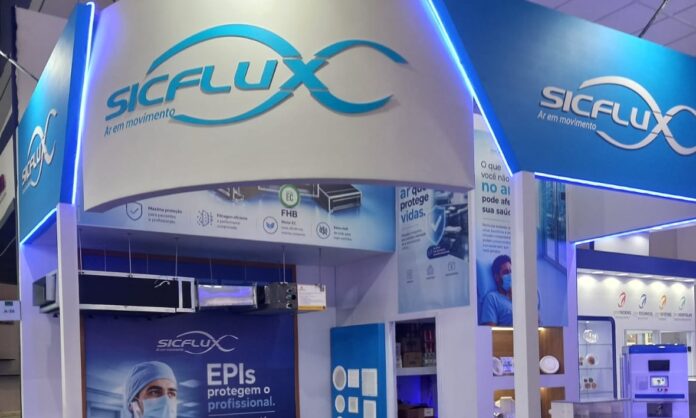 Estande da Sicflux na Hospitalar, que acontece na São Paulo Expo