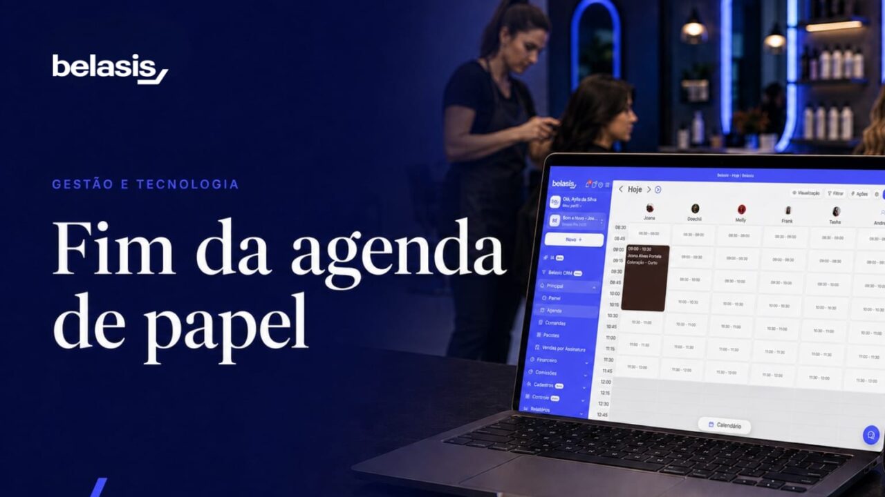 Plataforma da Belasis acaba com a agenda de papel e otimiza os processos internos de clínicas, barbearias e salões de beleza.