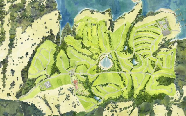 Masterplan da Fazenda do Lago: 3 milhões de m² organizados em quatro clubes autorais às margens do Lago Corumbá IV.